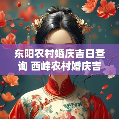 东阳农村婚庆吉日查询 西峰农村婚庆吉日查询表