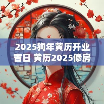 2025狗年黄历开业吉日 黄历2025修房吉日查询