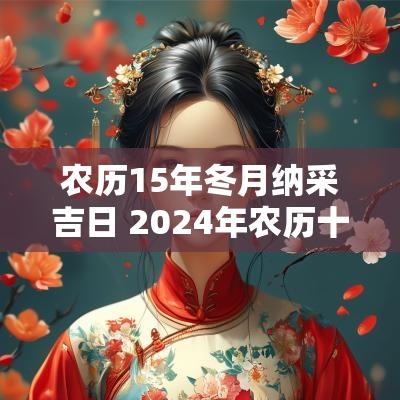 农历15年冬月纳采吉日 2025年农历十月吉日有哪些