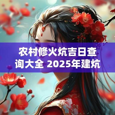 农村修火炕吉日查询大全 2025年建炕吉日