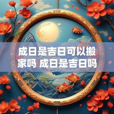 成日是吉日可以搬家吗 成日是吉日吗