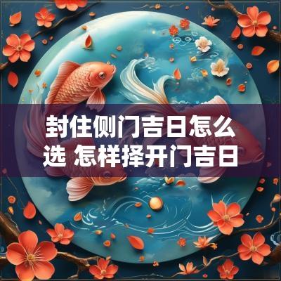 封住侧门吉日怎么选 怎样择开门吉日和时辰