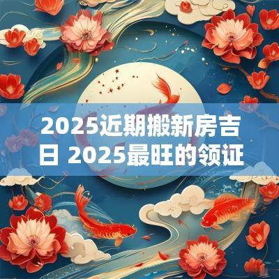 2025近期搬新房吉日 2025最旺的领证吉日