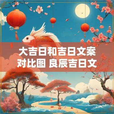 大吉日和吉日文案对比图 良辰吉日文案