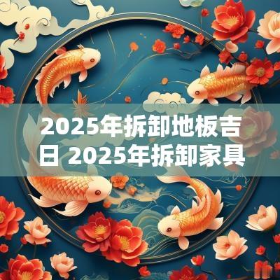 2025年拆卸地板吉日 2025年拆卸家具吉日