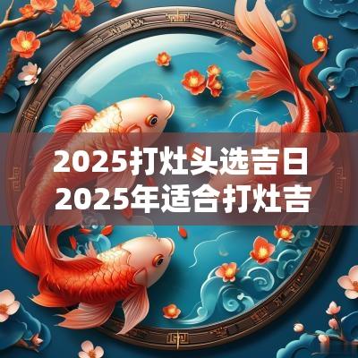 2025打灶头选吉日 2025年适合打灶吉日
