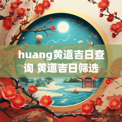 huang黄道吉日查询 黄道吉日筛选