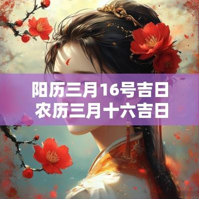 阳历三月16号吉日 农历三月十六吉日