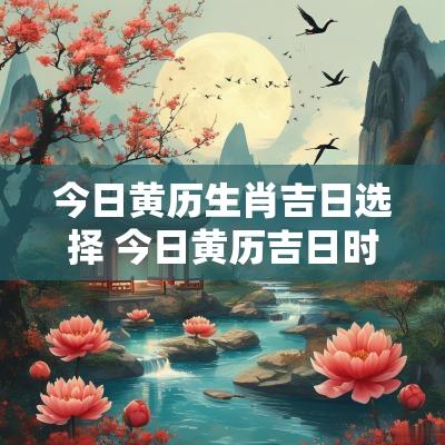 今日黄历生肖吉日选择 今日黄历吉日时辰查询