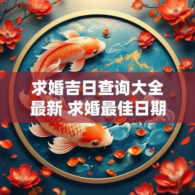 求婚吉日查询大全最新 求婚最佳日期