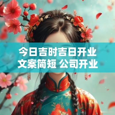 今日吉时吉日开业文案简短 公司开业祝福文案短句干净
