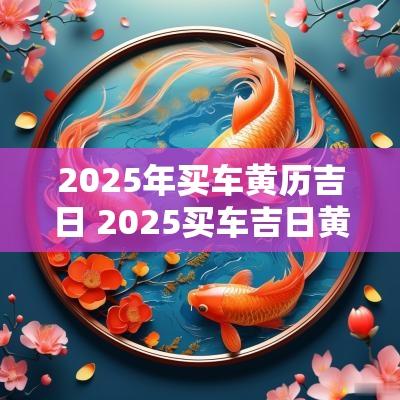 2025年买车黄历吉日 2025买车吉日黄历查询
