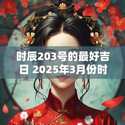 时辰203号的最好吉日 2025年3月份时辰