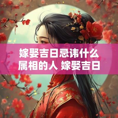 嫁娶吉日忌讳什么属相的人 嫁娶吉日禁忌