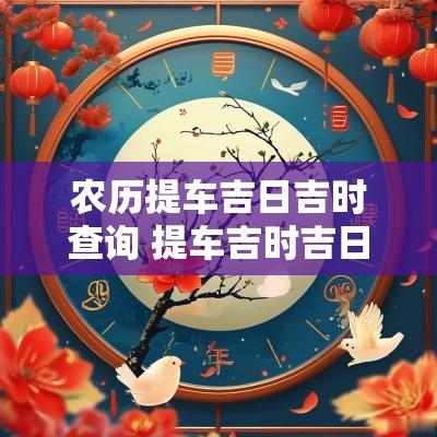 农历提车吉日吉时查询 提车吉时吉日查询老黄历
