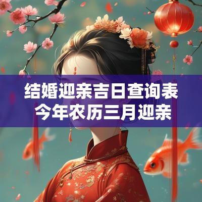 结婚迎亲吉日查询表 今年农历三月迎亲吉日