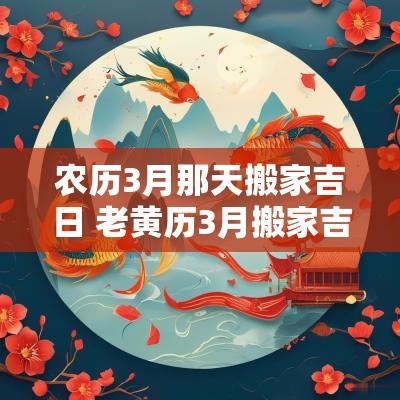 农历3月那天搬家吉日 老黄历3月搬家吉日