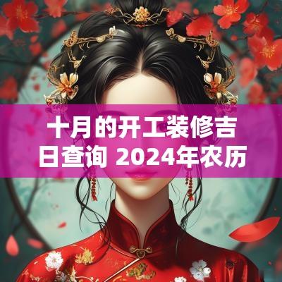 十月的开工装修吉日查询 2025年农历十月装修动工吉日