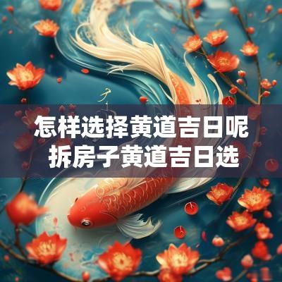 怎样选择黄道吉日呢 拆房子黄道吉日选择