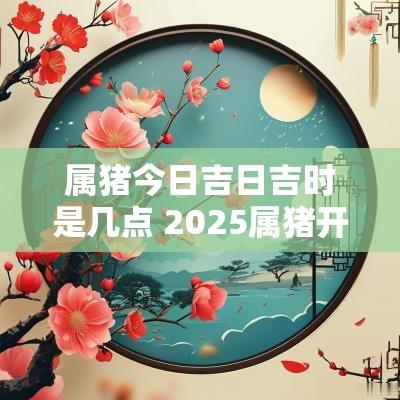 属猪今日吉日吉时是几点 2025属猪开市吉时吉日