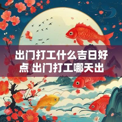 出门打工什么吉日好点 出门打工哪天出行日子最好
