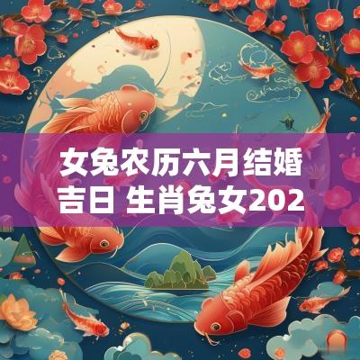 女兔农历六月结婚吉日 生肖兔女2025结婚吉日