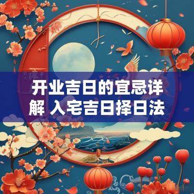 开业吉日的宜忌详解 入宅吉日择日法宜忌