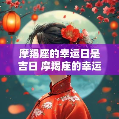 摩羯座的幸运日是吉日 摩羯座的幸运日是每月的几月几日