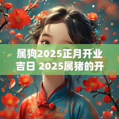 属狗2025正月开业吉日 2025属猪的开业吉日