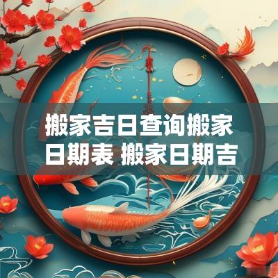 搬家吉日查询搬家日期表 搬家日期吉日查询表2025
