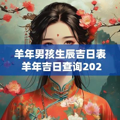 羊年男孩生辰吉日表 羊年吉日查询2025年