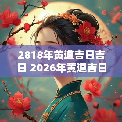 2818年黄道吉日吉日 2026年黄道吉日一览表