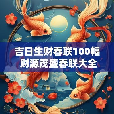 吉日生财春联100幅 财源茂盛春联大全集 吉日生财春联100幅 财源茂盛春联大全集