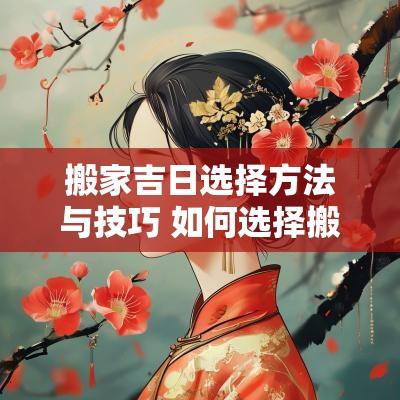 搬家吉日选择方法与技巧 如何选择搬家入宅吉日