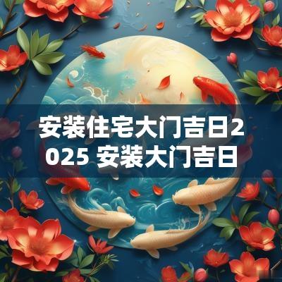 安装住宅大门吉日2025 安装大门吉日