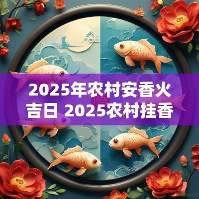 2025年农村安香火吉日 2025农村挂香火吉日