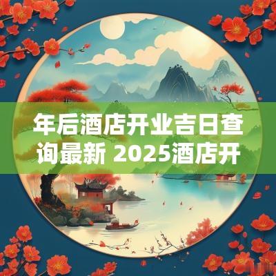 年后酒店开业吉日查询最新 2025酒店开业吉日