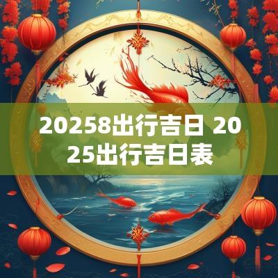 20258出行吉日 2025出行吉日表