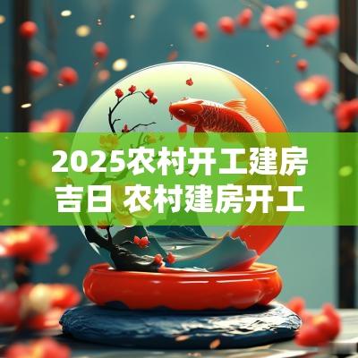 2025农村开工建房吉日 农村建房开工动土吉日