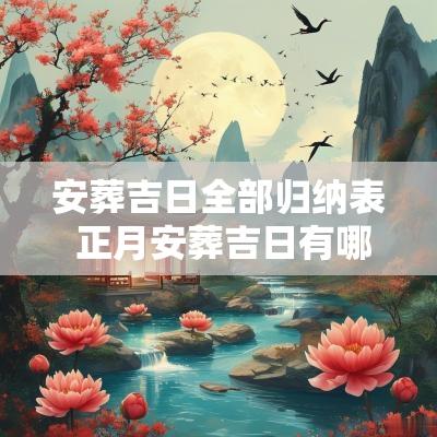 安葬吉日全部归纳表 正月安葬吉日有哪些