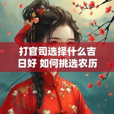 打官司选择什么吉日好 如何挑选农历打官司吉日