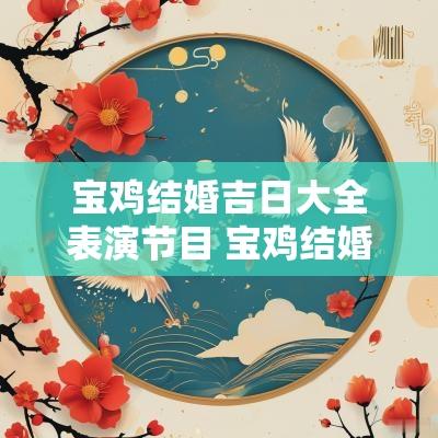 宝鸡结婚吉日大全表演节目 宝鸡结婚现场