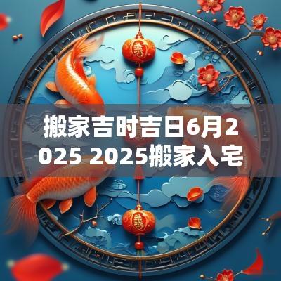 搬家吉时吉日6月2025 2025搬家入宅最好吉日