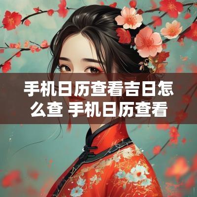 手机日历查看吉日怎么查 手机日历查看吉日怎么查询