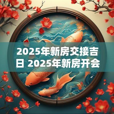 2025年新房交接吉日 2025年新房开会吉日
