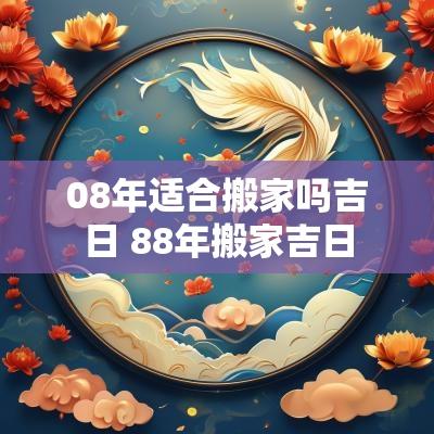 08年适合搬家吗吉日 88年搬家吉日