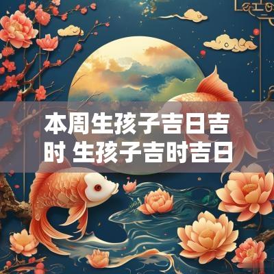 本周生孩子吉日吉时 生孩子吉时吉日查询表