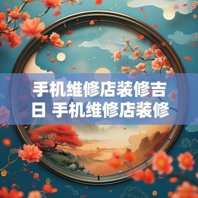手机维修店装修吉日 手机维修店装修教程