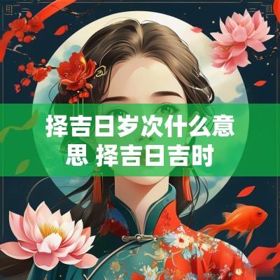 择吉日岁次什么意思 择吉日吉时