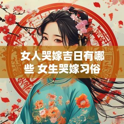 女人哭嫁吉日有哪些 女生哭嫁习俗